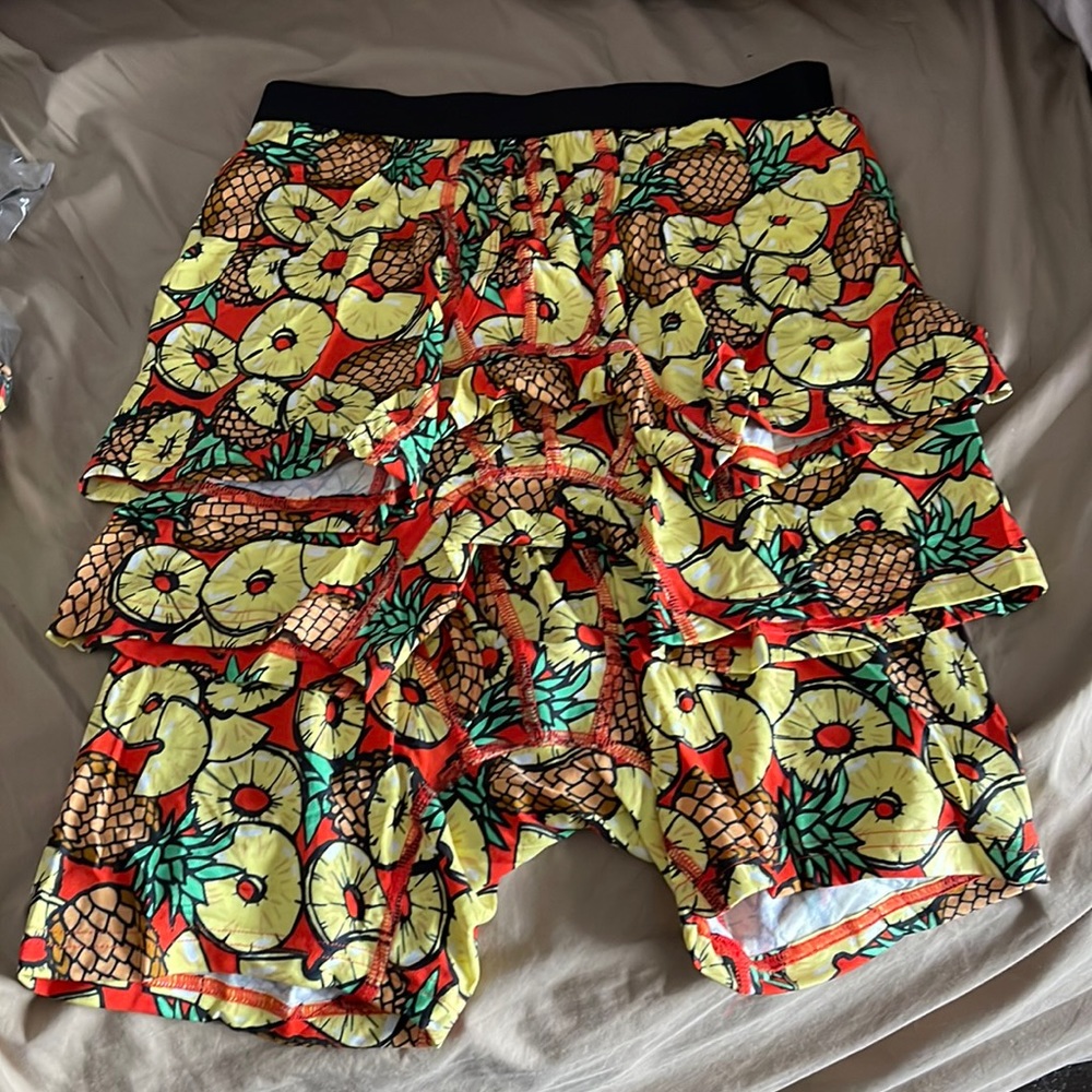 Set of 2 New Men's Hawaiian Pineapple Tropical Briefs Small Open Fly
